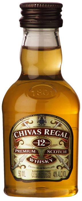 Chivas Regal 12 Years Blended Scotch Whisky Miniature Bottles, 40% Vol., 12 x 50 ml