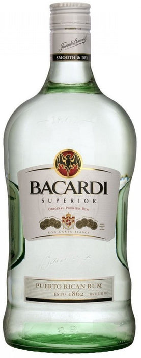 Bacardi Superior Light, Puerto Rican Rum, Smooth & Dry, 1.75 L