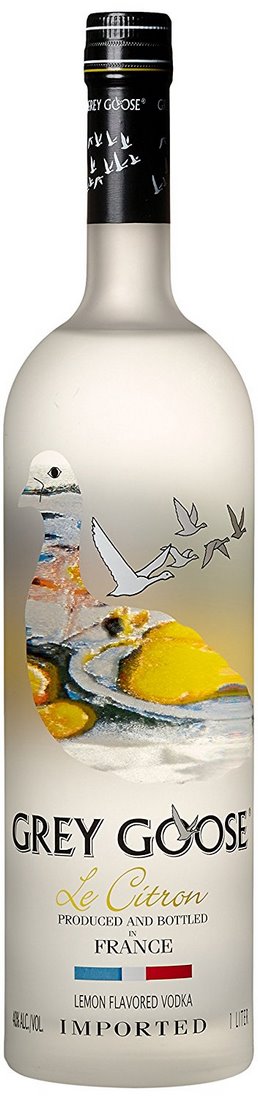 Grey Goose Le Citron Vodka, Lemon Flavored, 40% Vol., 1 L