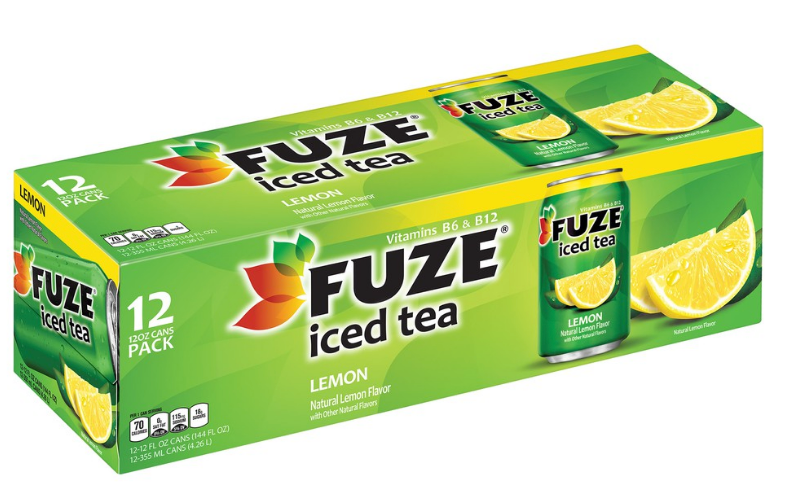 Fuze Iced Tea Lemon Cans With B6 & B12, 12 x 12 oz