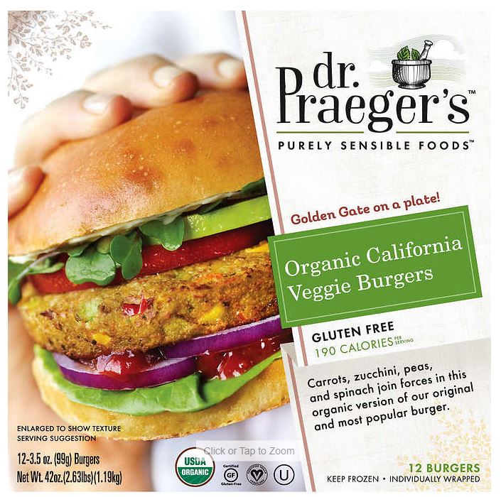 Dr. Praeger's Organic California Veggie Burgers, Value Pack , 12 x 3.5 oz