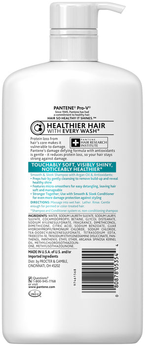 Pantene Pro-V Anti-Frizz Shampoo, Smooth & Sleek, 40 oz