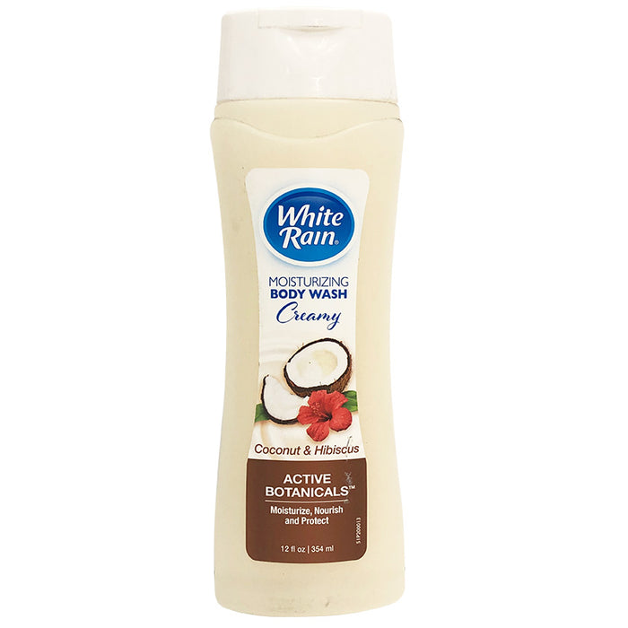 White Rain Moisturizing Creamy Body Wash, Coconut & Hibiscus Creamy, 12 oz