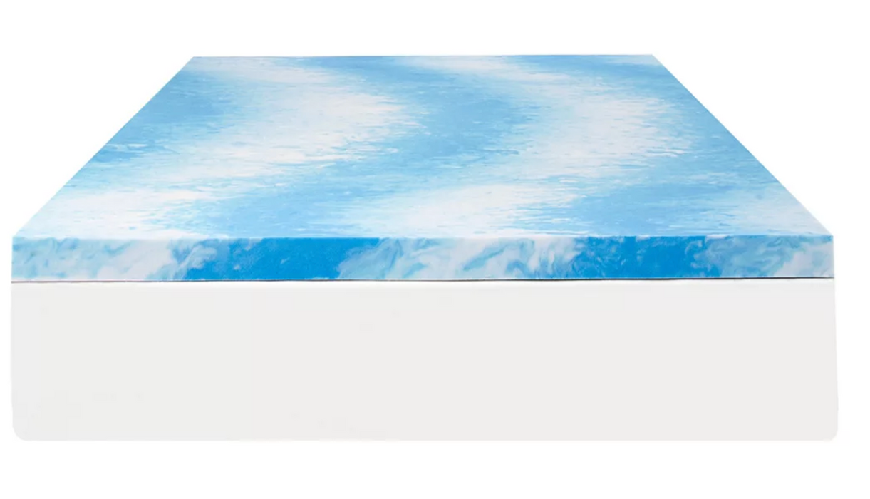 Sealy 3" SealyChill Gel Memory Foam Queen Size Mattress Topper With Cover , 1.5 in