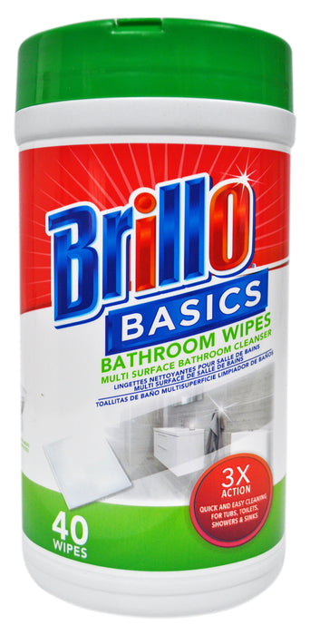 Brillo Basics Bathroom Wipes , 40 ct