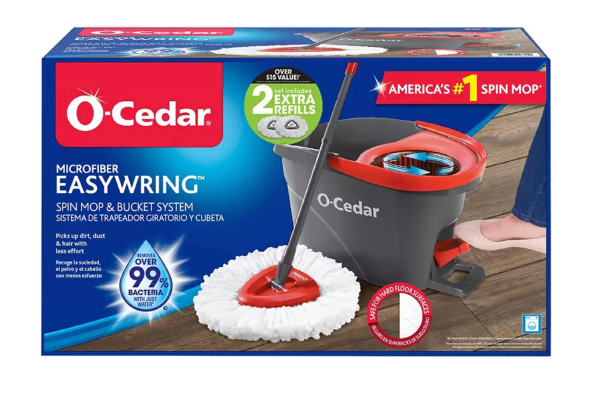 O-Cedar Easy Wring Spin Mop & Bucket With Bonus Refills , 1 pc
