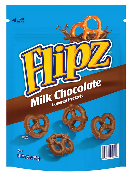 Flipz Milk Chocolate Covered Pretzels , 24 oz