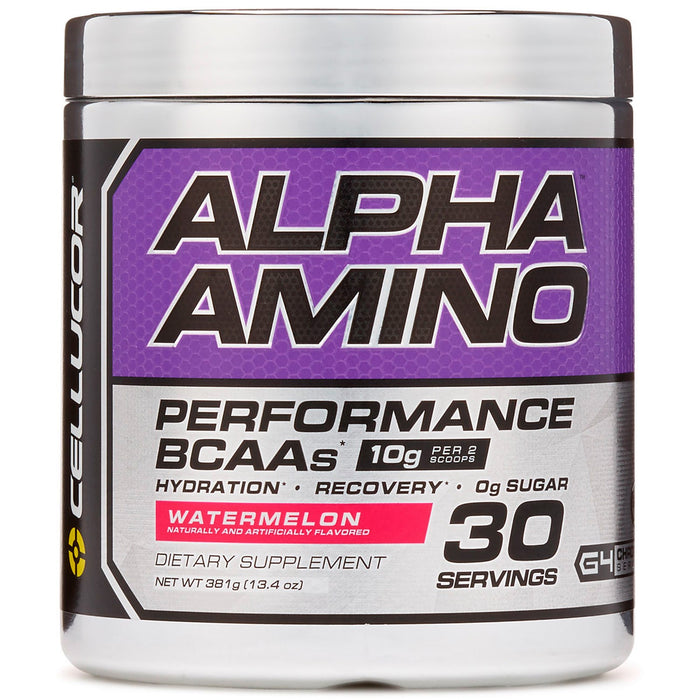 Cellucor Alpha Amino Performance BCAAs, Watermelon Flavor, 30 Servings, 381 gr