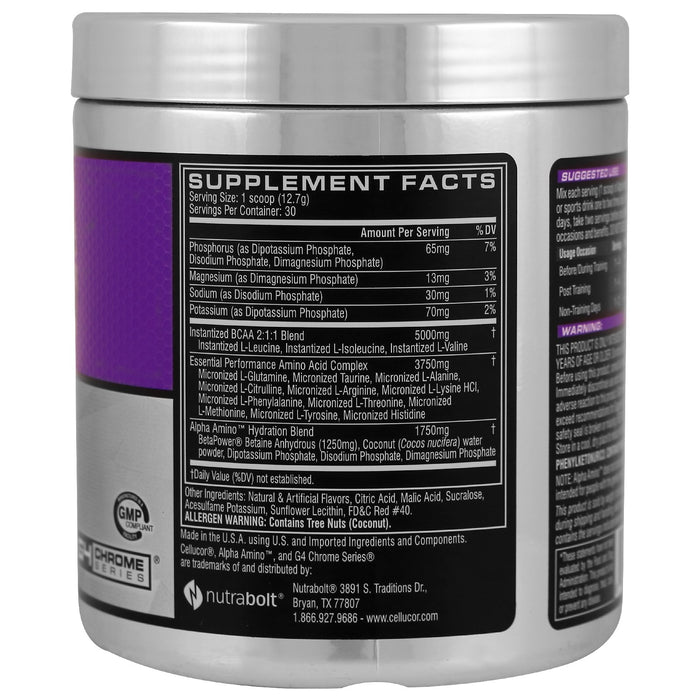 Cellucor Alpha Amino Performance BCAAs, Watermelon Flavor, 30 Servings, 381 gr