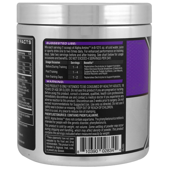 Cellucor Alpha Amino Performance BCAAs, Watermelon Flavor, 30 Servings, 381 gr