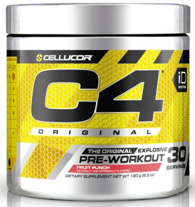 Cellucor C4 Pre Workout, Fruit Punch Flavor, 195 gr