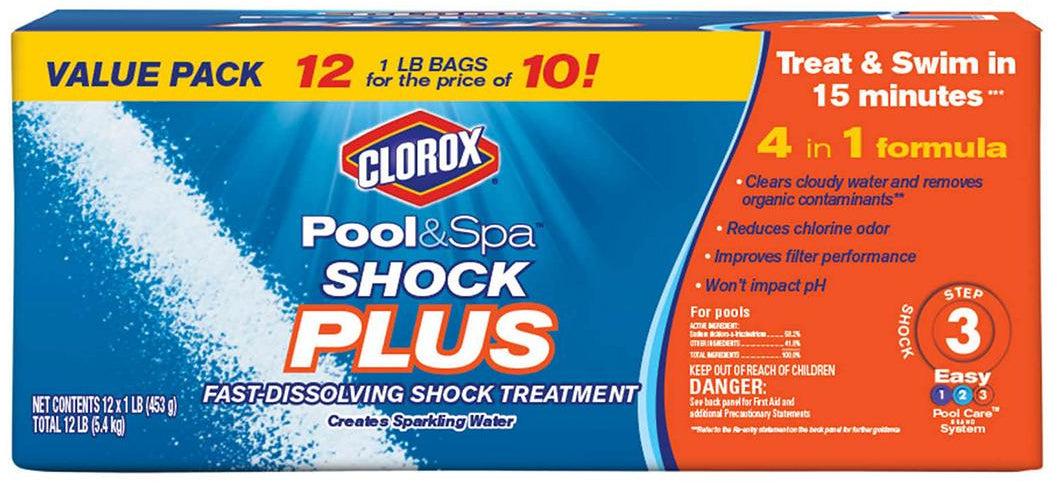 Clorox Pool & Spa Shock Plus Treatment, 1 lbs