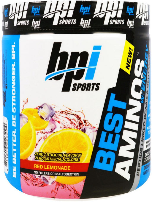 BPI Sports Best Amino with Energy Peptide Linked BCAA & Glutamine, Red Lemonade, 300 gr