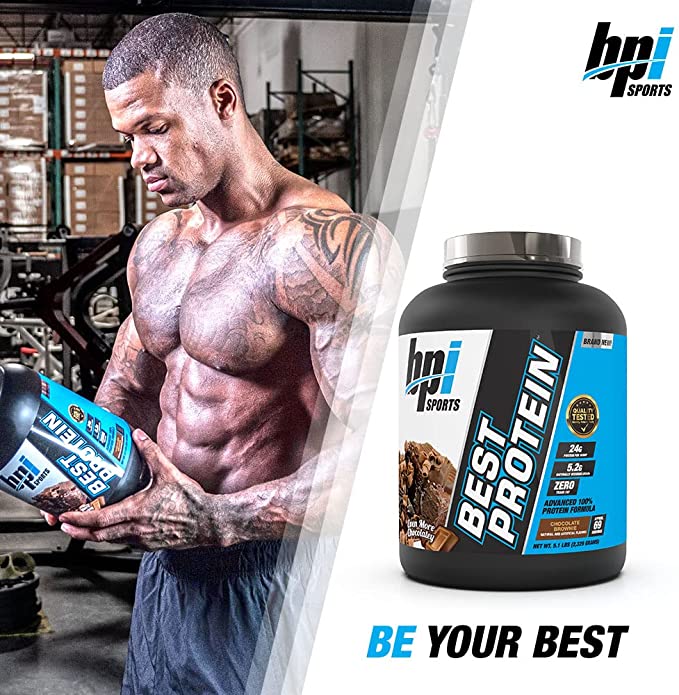 BPI Sports Best Advanced 100% Protein Formula Powder, Chocolate Brownie Flavor, 5.1 lbs