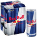 Red Bull Energy Drink, Value Pack, 4 x 250 ml