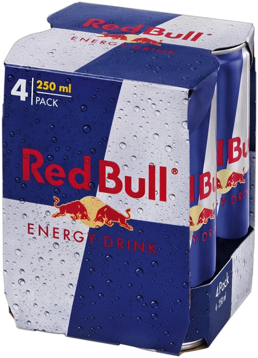 Red Bull Energy Drink, Value Pack, 4 x 250 ml