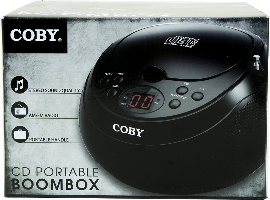 Coby CD Portable Boom Box with MP3 and AM/FM Radio, 