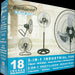 Brentwood Kool Zone 3-in-1 Industrial Fan, 18 inch, 