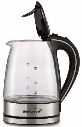 Brentwood Cordless LED Glass Kettle, Black, 1 ct