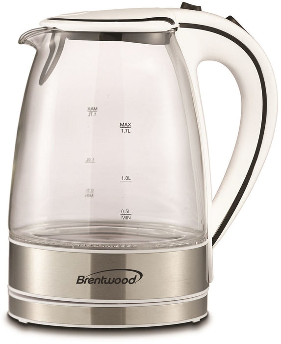 Brentwood Cordless Glass Electric Kettle, 1.7 L