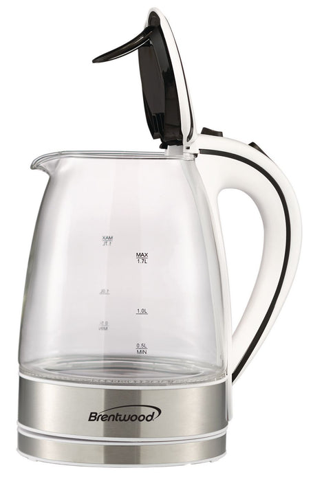 Brentwood Cordless Glass Electric Kettle, 1.7 L