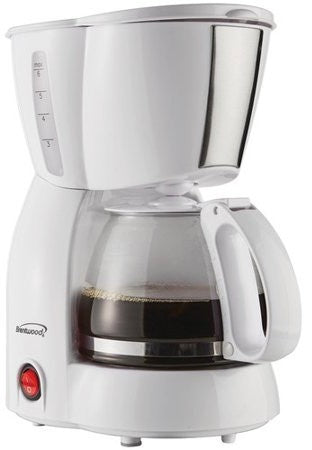 Brentwood 4-Cup Coffee Maker, White, Model #TS-213W