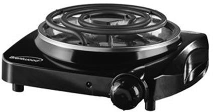 Brentwood Electric Single Burner, Black, 1200 W