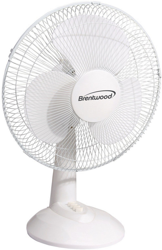 Brentwood Koolzone Oscillating Desk Fan, 12inch