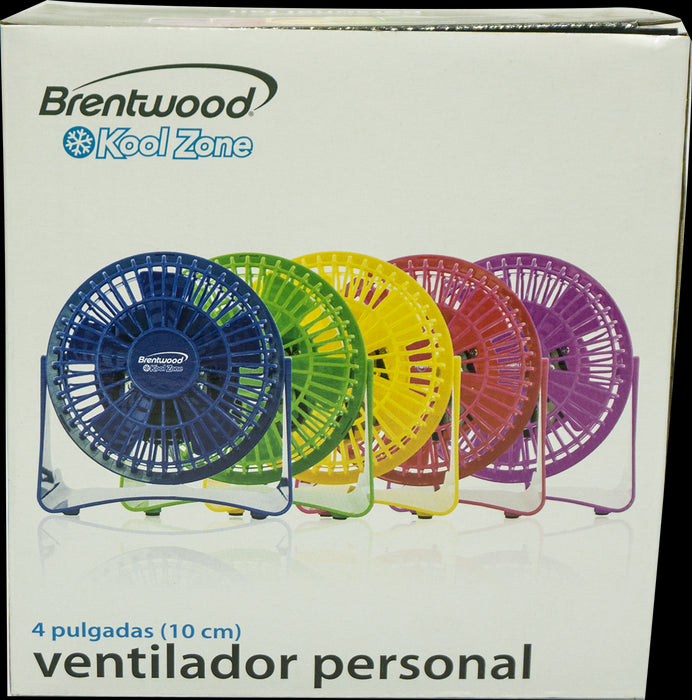 Brentwood Kool Zone Personal Fan, 4 inch, 