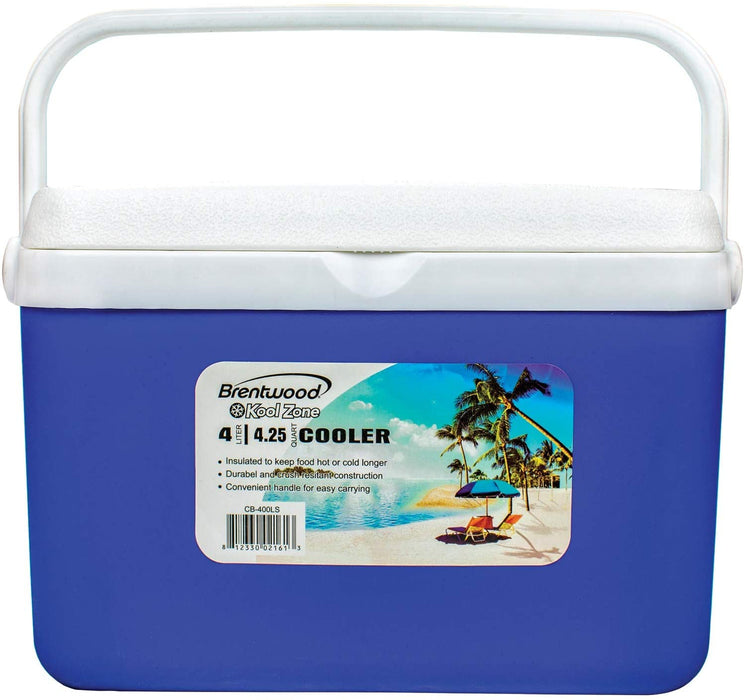 Brentwood Quart Kool Cooler Box With Handle , 4 L