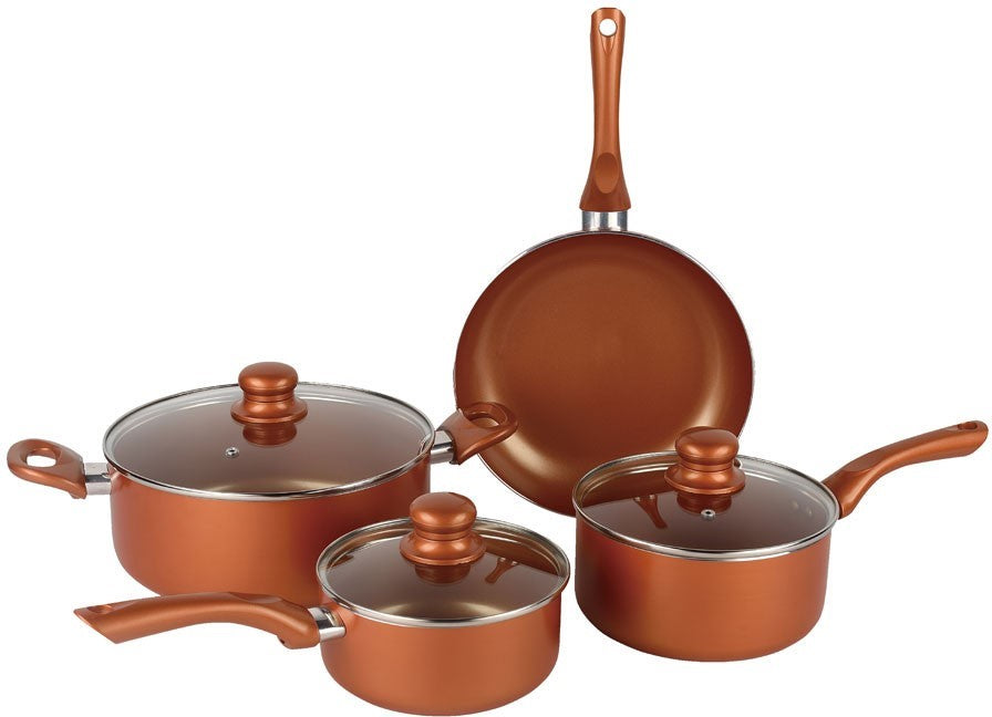 Brentwood 7-Piece Non-Stick Copper Cookware Set, Model #BPS-107C 