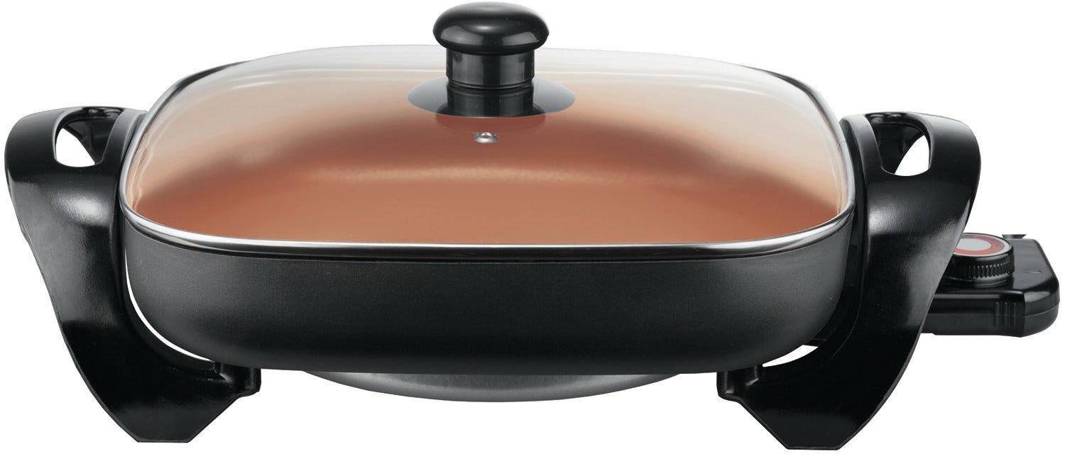 Brentwood Non-Stick Copper Electric Skillet, 12 in