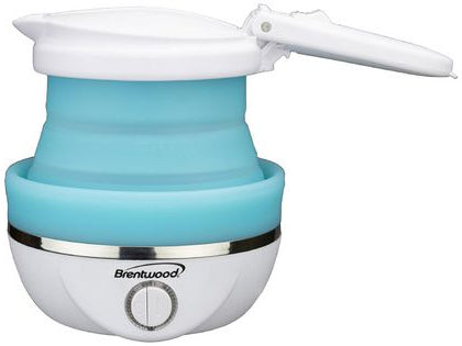 Brentwood Dual-Voltage Collapsible Travel Kettle, Blue, 1 pc
