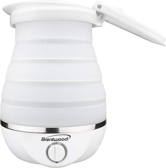 Brentwood Dual-Voltage Collapsible Travel Kettle, White, 1 pc