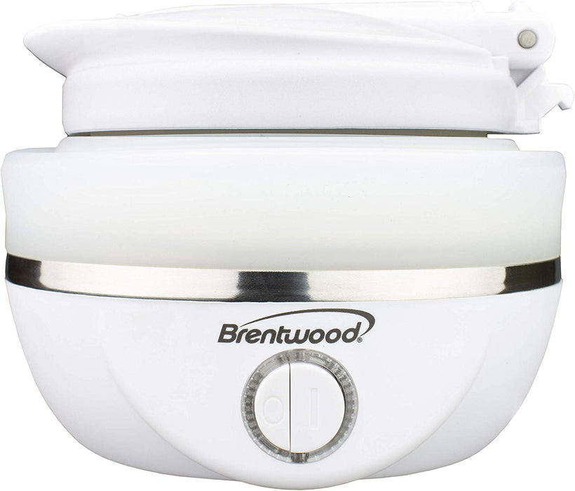 Brentwood Dual-Voltage Collapsible Travel Kettle, White, 1 pc