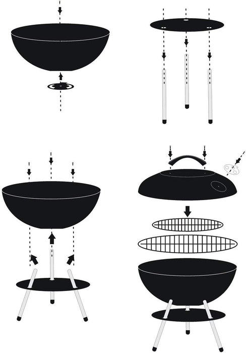 Brentwood Portable Charcoal BBQ Grill, 1 pc