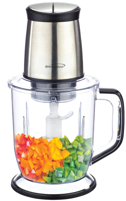 Brentwood 6,5-Cup Food Processor, Silver, Model#: FP-544S