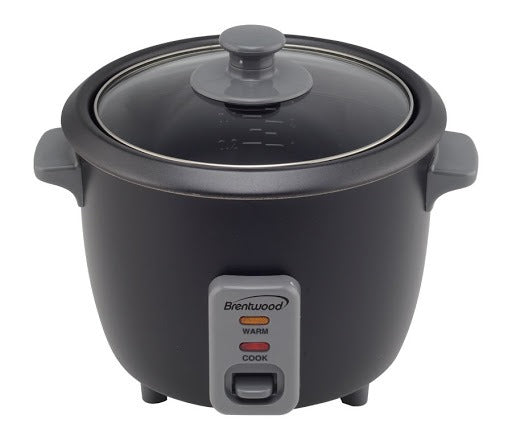 Brentwood 4-Cup Rice Cooker with Steamer, Black, Model#: TS-700BK