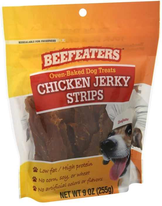 Beefeaters Chicken Jerky Strips Dog Treats, 255 gr