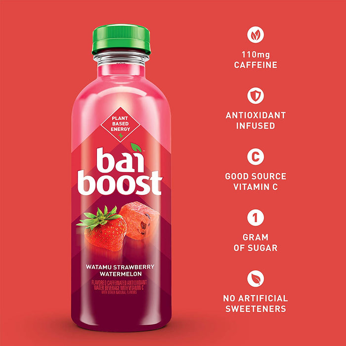 Bai Boost Watamus Strawberry Watermelon Antioxidant Infused Beverage, 18 oz