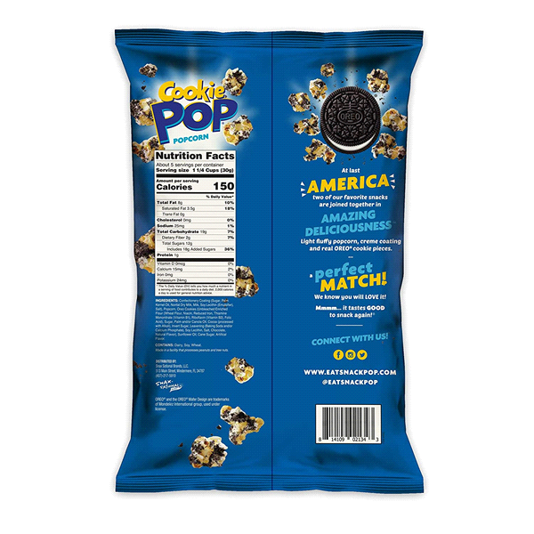 Cookie Pop Oreo Popcorn, 20 oz