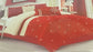 Esca Luxury 7 Piece Comforter Set, King Size, Red, 7 pcs