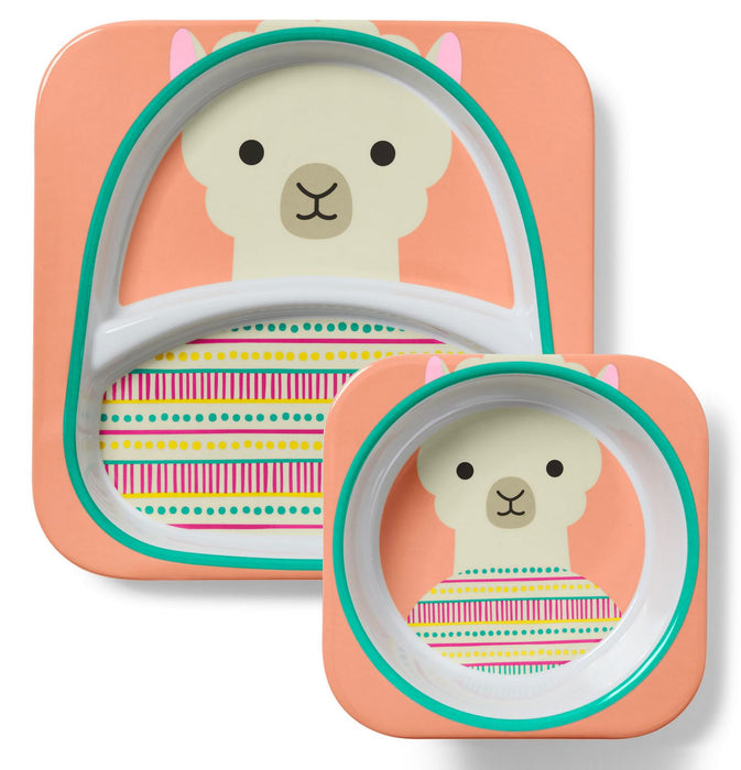 Skip Hop Baby Plate and Bowl Set, Llama, 2 pcs