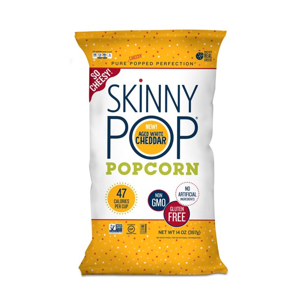 Skinny Pop Aged White Cheddar Cheese Popcorn , 14 oz