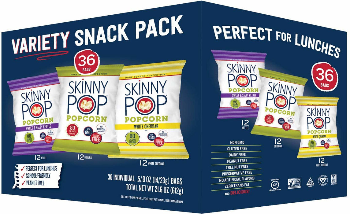SkinnyPop Popcorn, Variety Pack , 36 ct