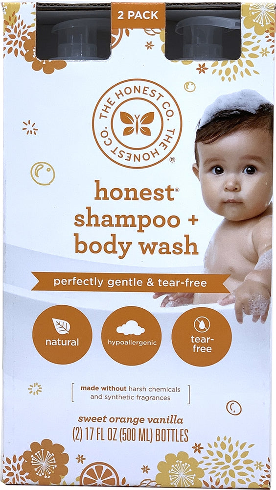 The Honest Company Shampoo & Body Wash, Value Pack, 2 x 17 oz