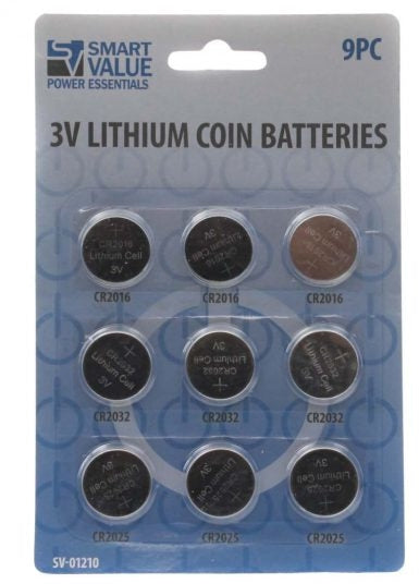 Smart Value Batteries Lithium 3V Smart Value , 9 ct