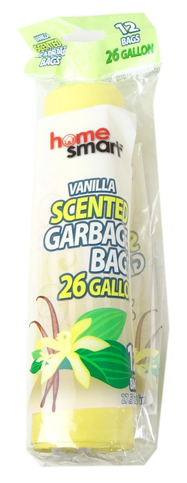 Home Smart Scented Garbage Bags, Vanilla Scent, 26 Gallon, 12 ct