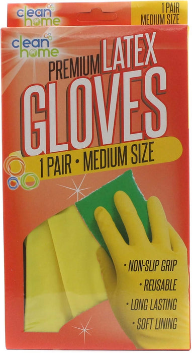 Clean Home Premium Latex Gloves, 1 ct