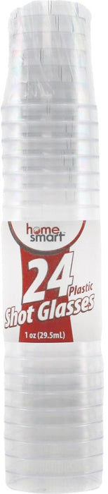 Home Smart Plastic Shot Glasses, 24 x 29,5 ml
